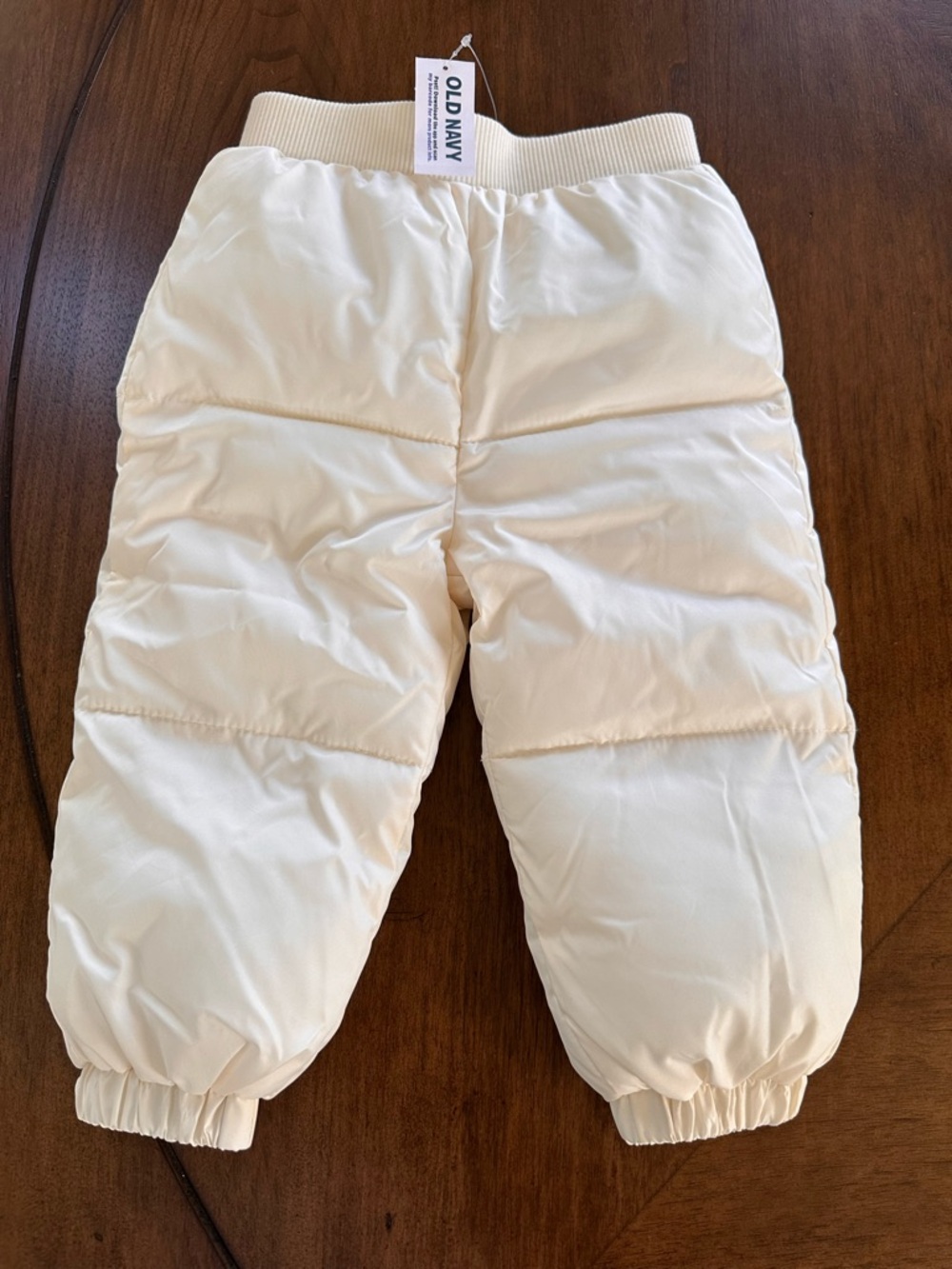 Old Navy Cream Quilted Toddler Snow Pants